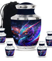 Dragon Theme Large Urn With 4 Keepsake Urn
