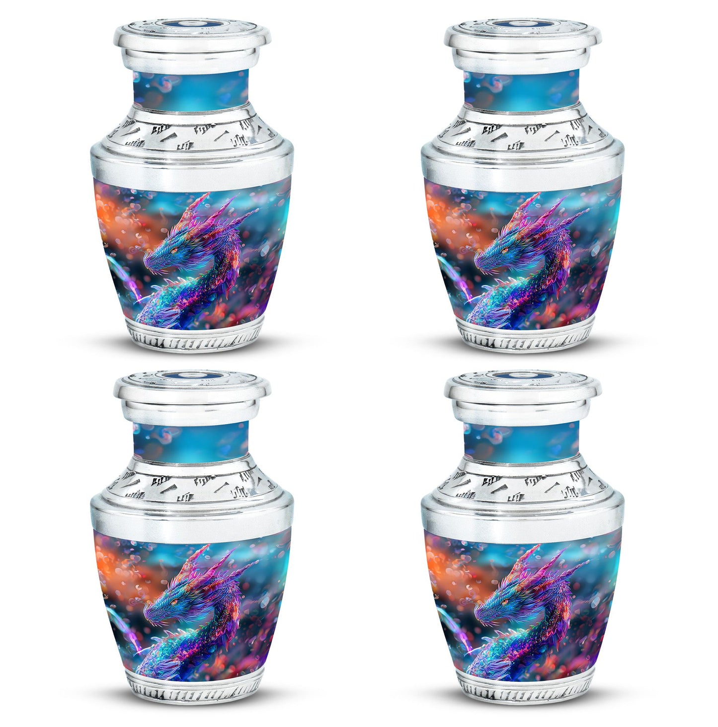 Dragon Theme 3 Inch Keepsake Pack of 4
