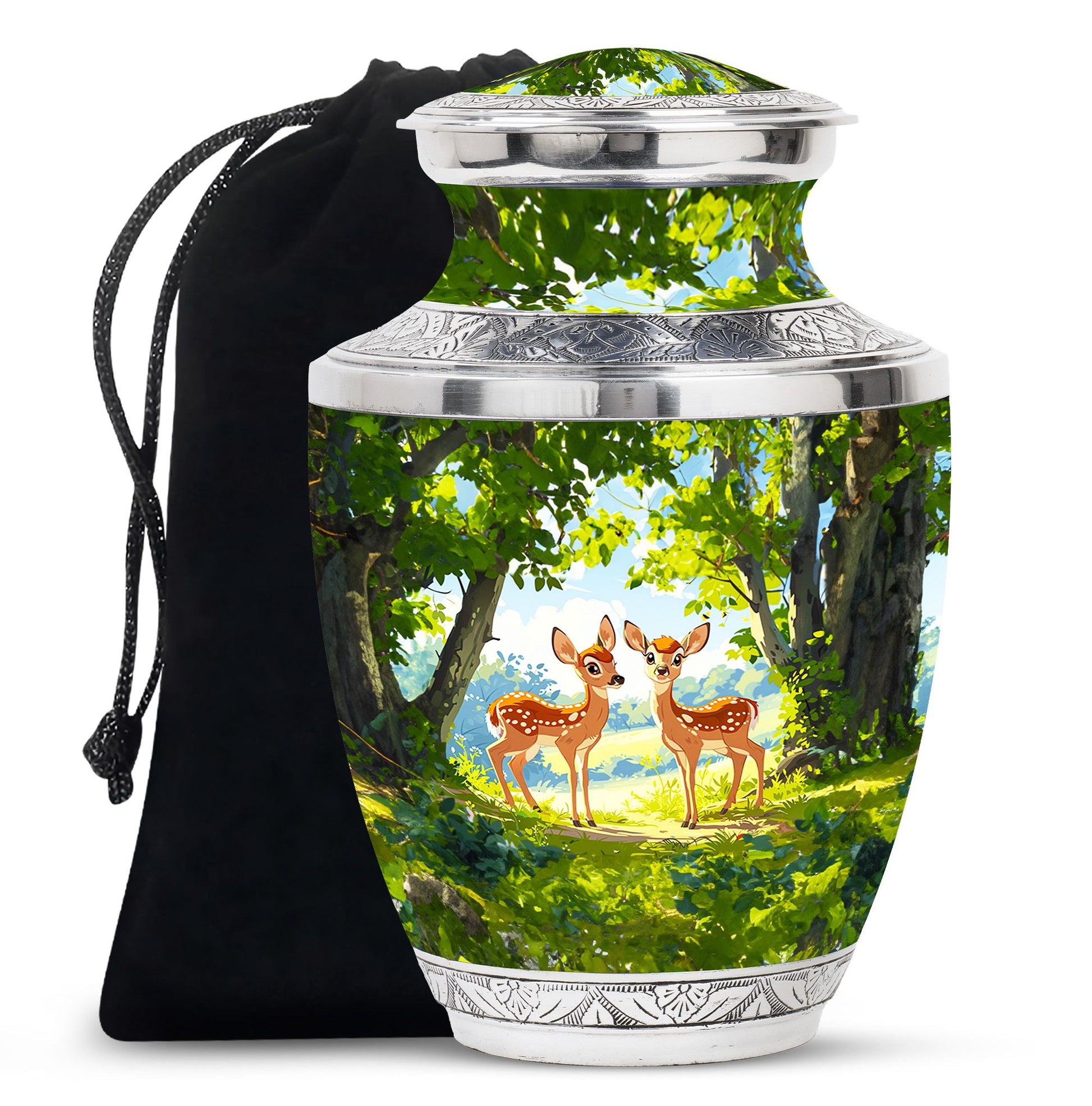 Deer Theme Large Urn 10 Inch