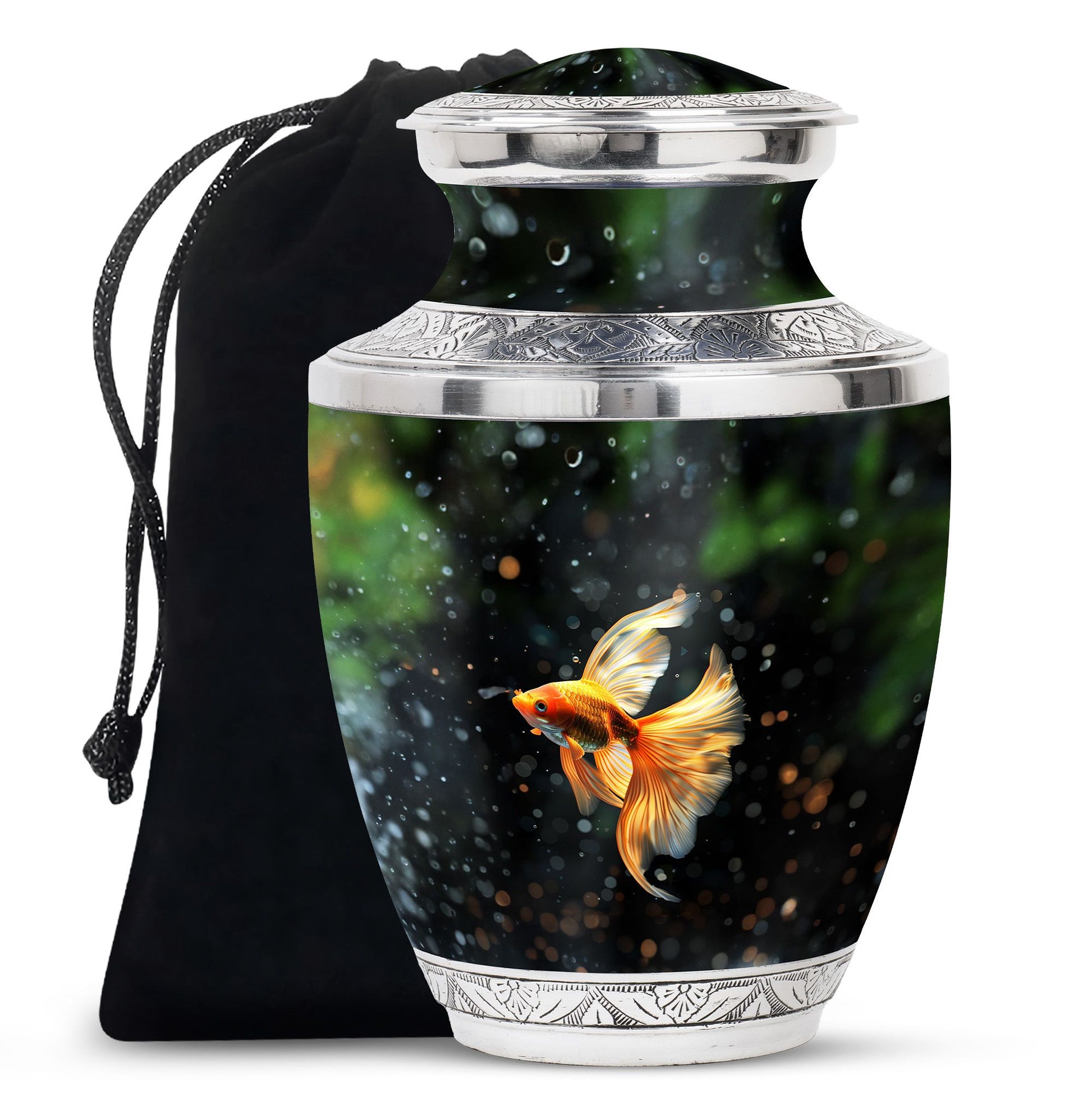 Fish Theme Large Urn 10 Inch