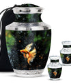 Fish Theme Large Urn With 2 Keepsake Urn
