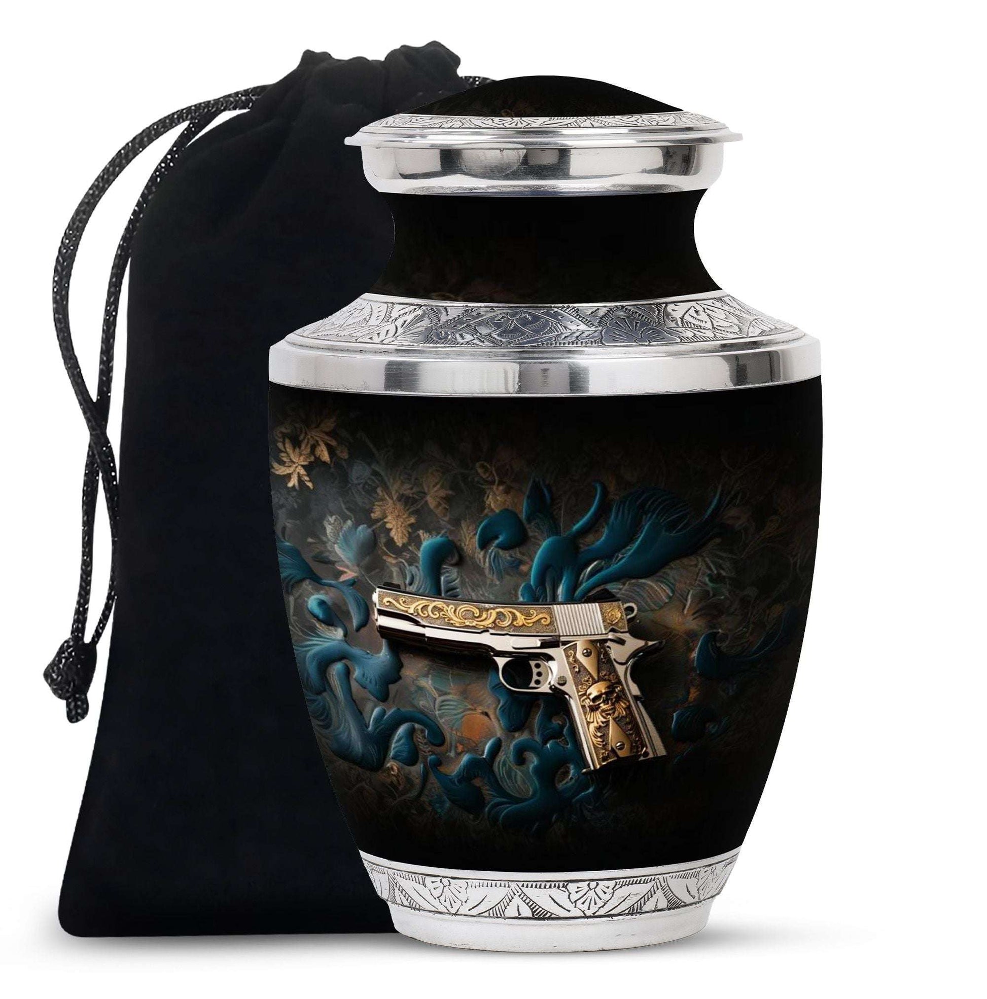 Pistol Cremation Urn for Adult Ashes - Gun Cremation Ashes Keepsakes