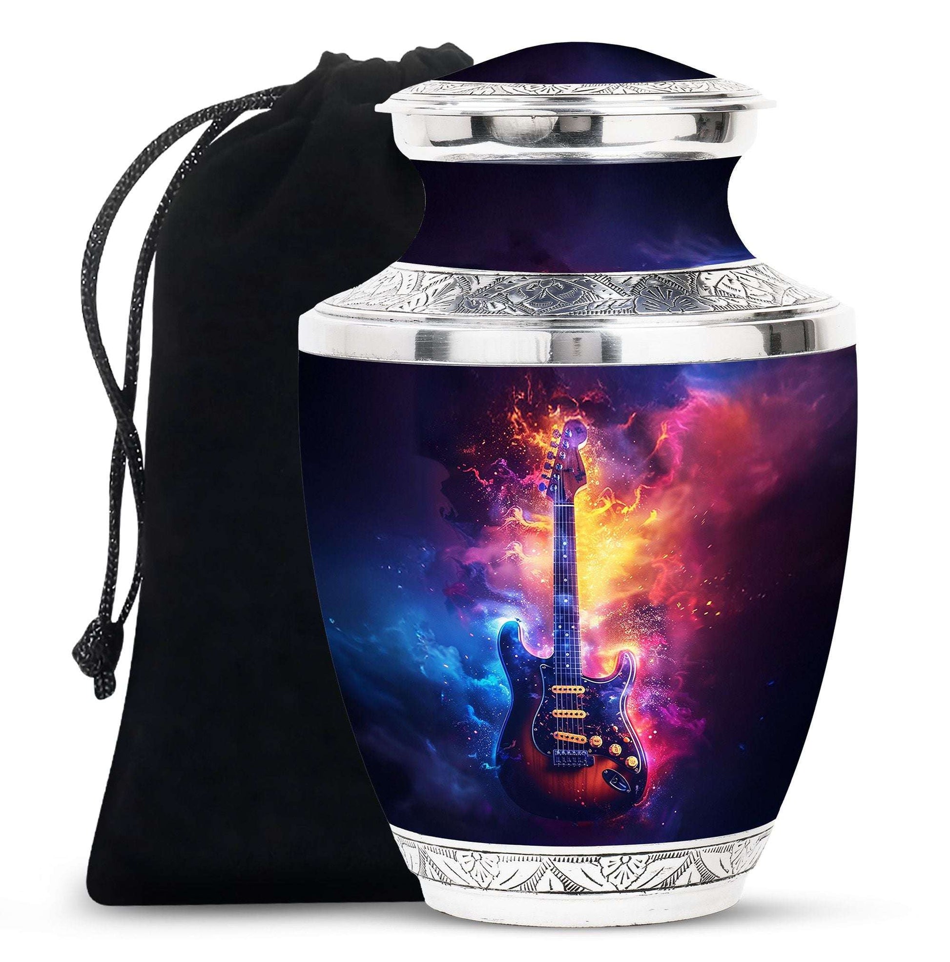Guitar Cremation Urn for Cremation – Musician Tribute Urns For Human Ashes Adult
