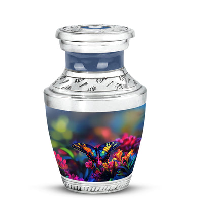 Resplendent Blue Butterfly Cremation Urn for Ashes - 10-inch, 200 cu in - Yatskia