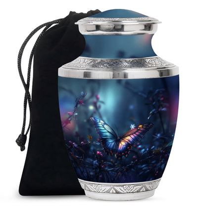 Personalized Butterfly Cremation Urn for Human Ashes - 10-inch, 200 cu in - Yatskia