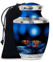 Unique Butterfly Funeral Ashes Urn - Blue Cremation Urn For Ashes