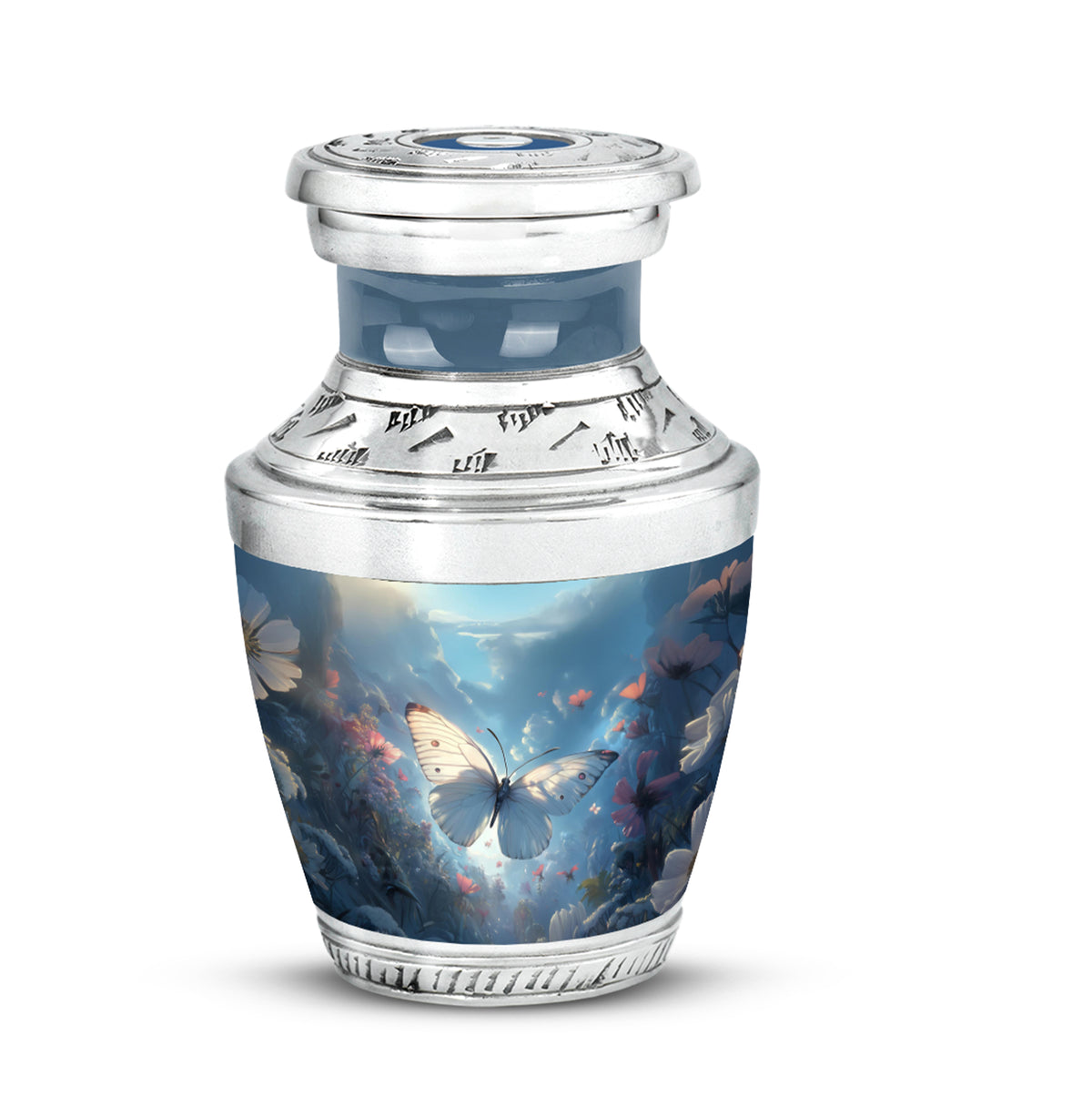 Blue Exquisite Butterfly Memorial Urn for Ashes - Yatskia