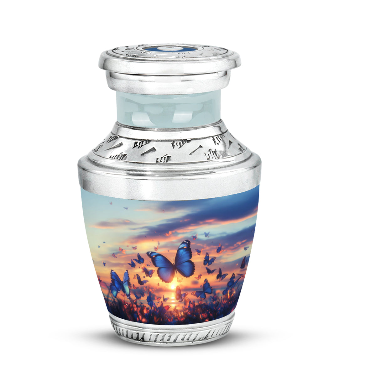 Sublime Butterfly Cremation Urns for Human Ashes - Blue - Yatskia