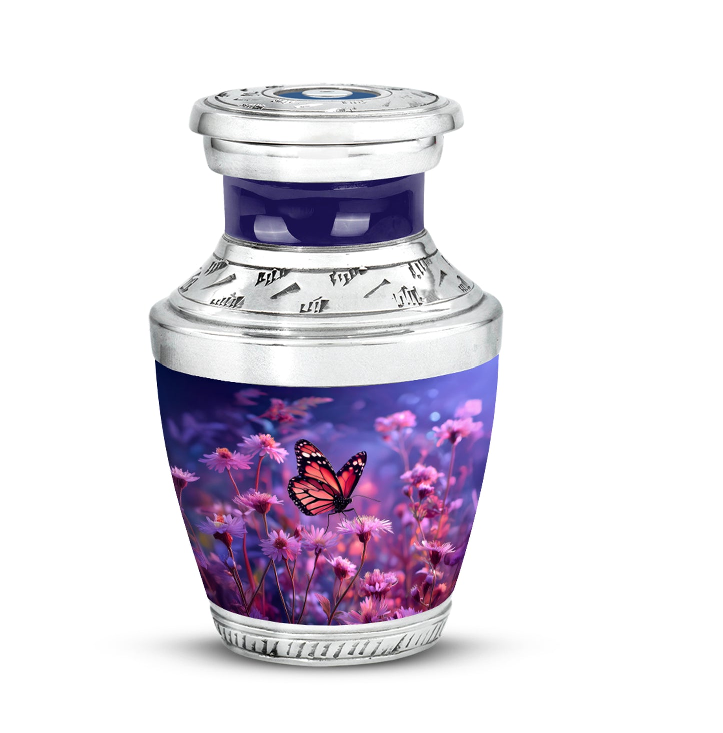 Remarkable Butterfly Memorial Cremation Urns - Blue 10-inch, 200 cu in - Yatskia