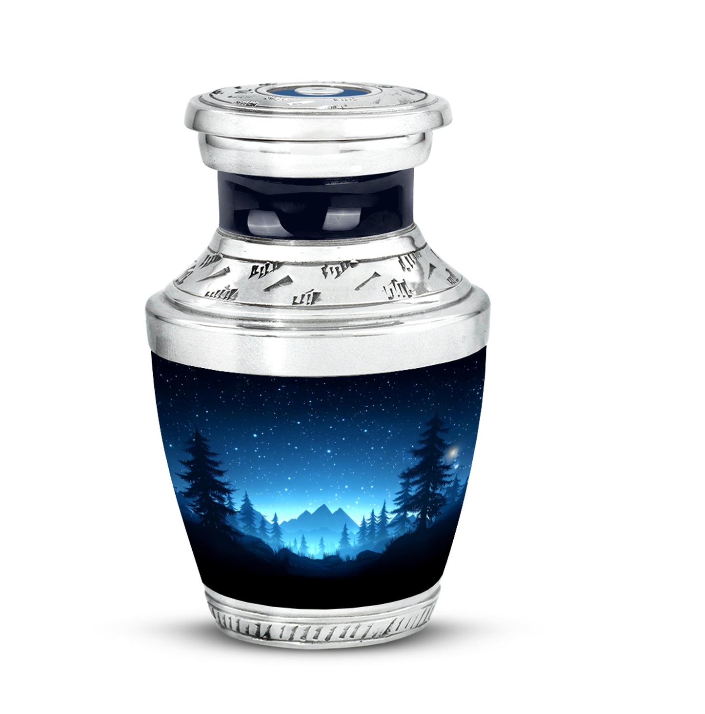 Blue Blue Cremation Urns - Honored Embrace 10-inch, 200 cu in - Yatskia
