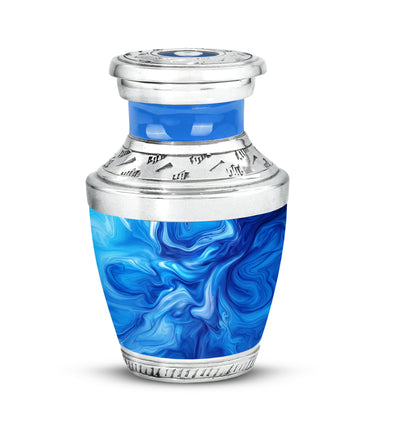 Blue Blue Remembrance Cremation Urns for Human Ashes - 10-inch, 200 cu in - Yatskia