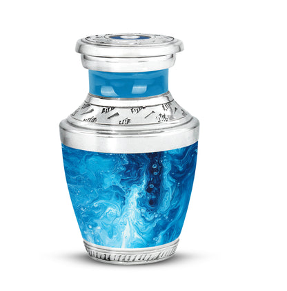 Sublime Blue Cremation Urns for Human Ashes - Blue 10-inch - Yatskia