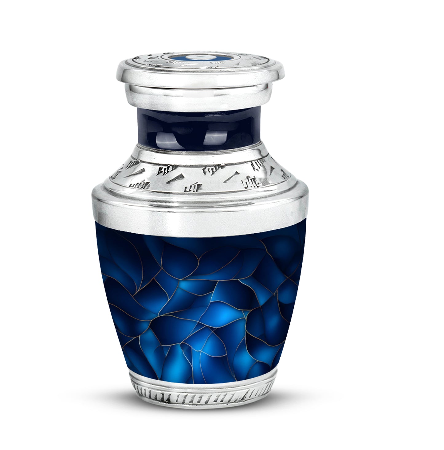 Personalized Blue Blue Cremation Urns for Ashes - Peaceful 10-inch - Yatskia