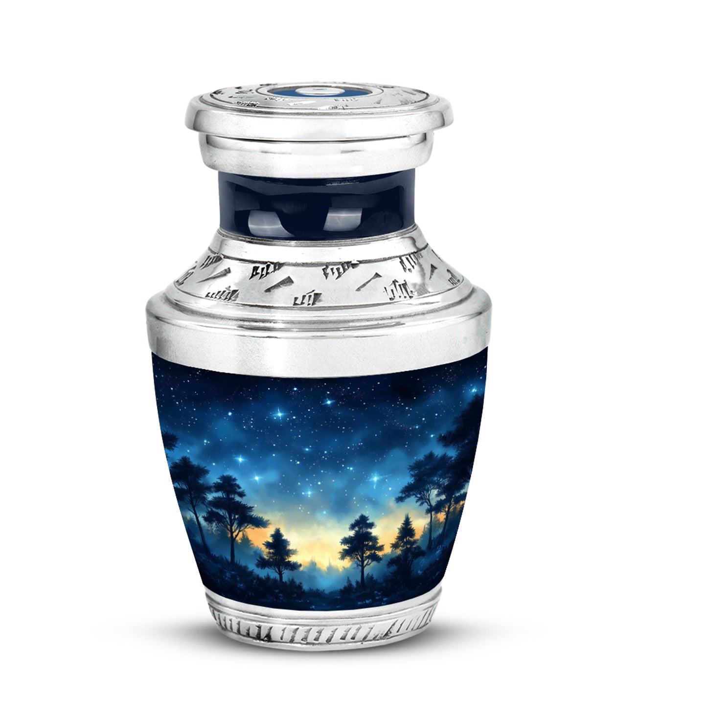 Blue Blue Cremation Urns - Glorious Memorial 10-inch, 200 cu in - Yatskia