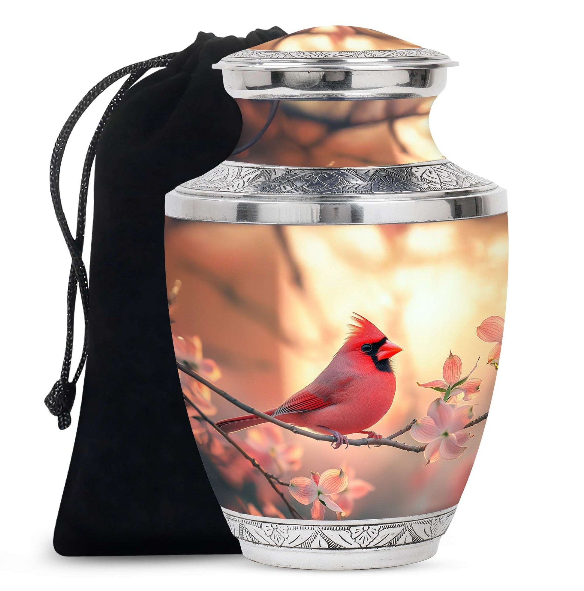 Cardinal Bird Urn For Adult Female - Bird Burial Urns Adult Female