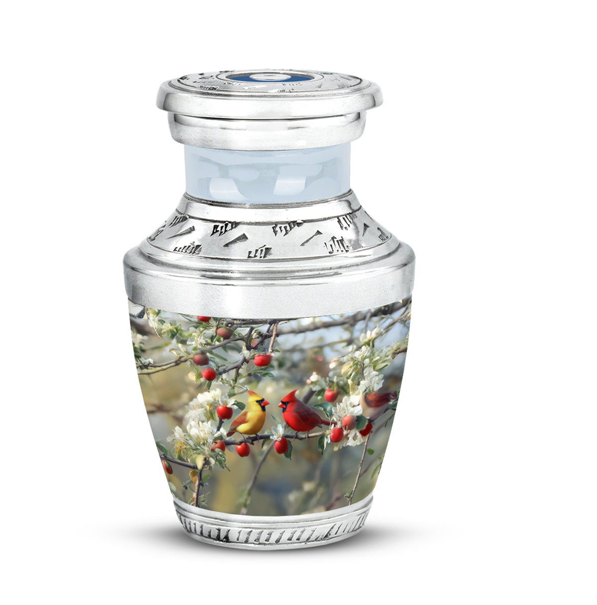 Harmonious Cardinal Cremation Urns for Human Ashes - Silver - Yatskia