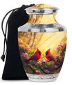 Red Cardinal Bird Cremation Urn – Peaceful Nature Urns For Ashes Large