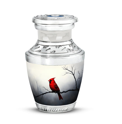 Silver Sacred Cardinal Cremation Urns for Human Ashes - Yatskia