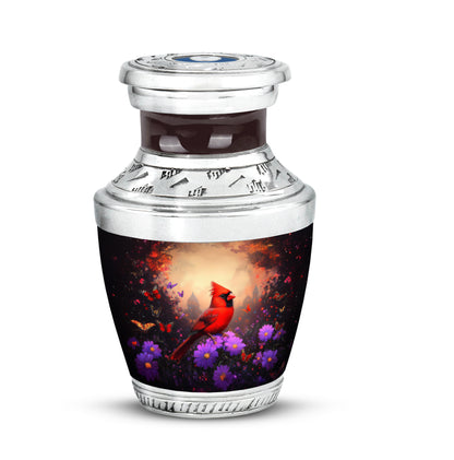 Illustrious Cardinal Memorial Cremation Urns - Black 10-inch, 200 cu in - Yatskia