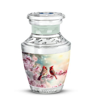 Teal Cardinal Promise Cremation Urns for Human Ashes - 10-inch, 200 cu in - Yatskia