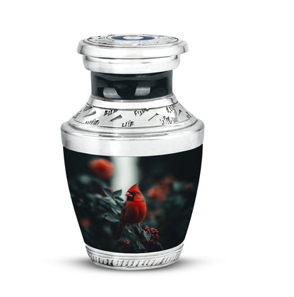 Black Breathtaking Cardinal Memorial Urn for Ashes - 10-inch, 200 cu in - Yatskia