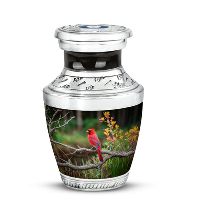 Everlasting Green Cardinal Comfort Urn for Human Ashes - 10-inch, 200 cu in - Yatskia