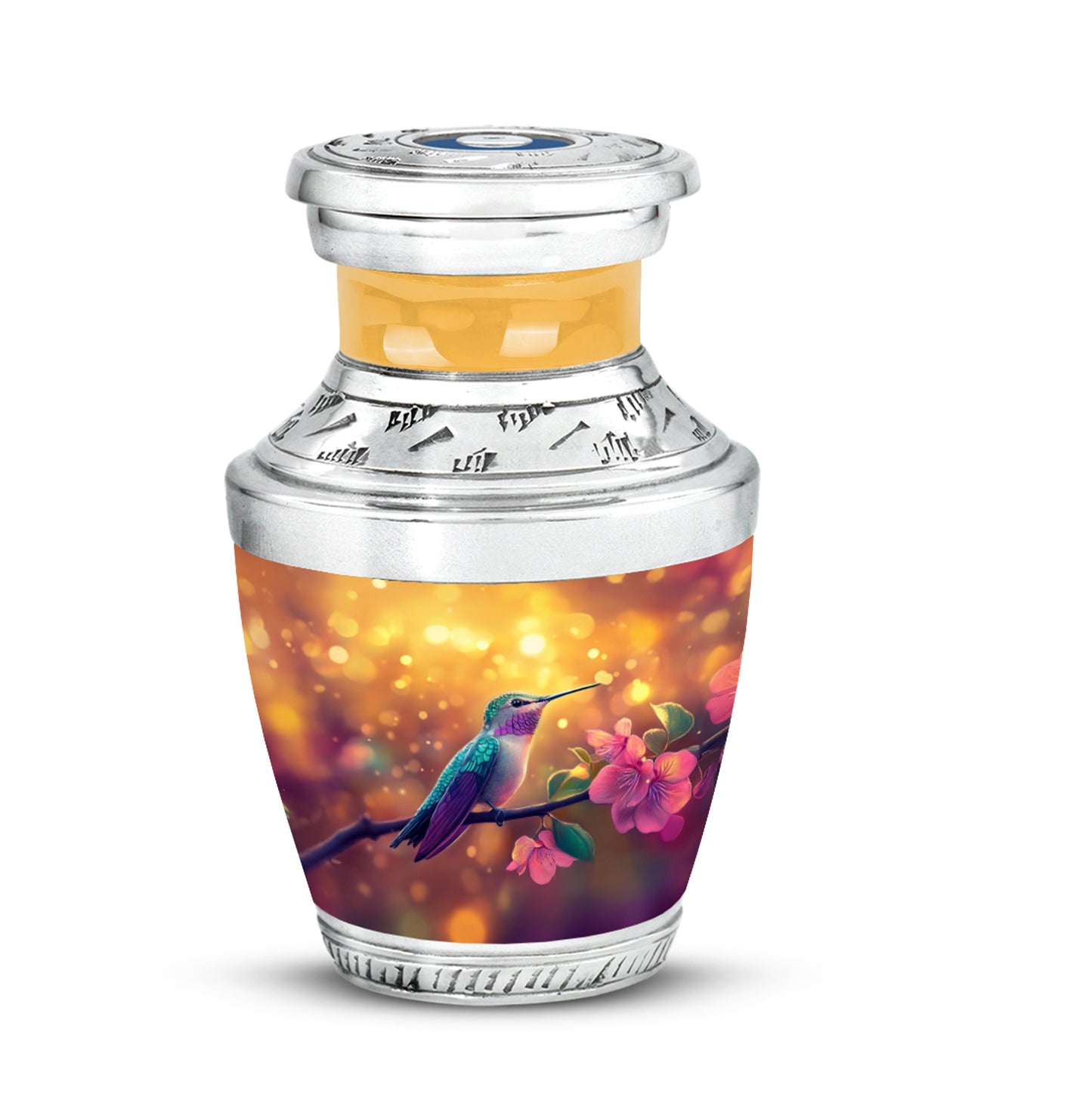 Personalized Gold Hummingbird Cremation Urns for Ashes - Majestic 10-inch - Yatskia