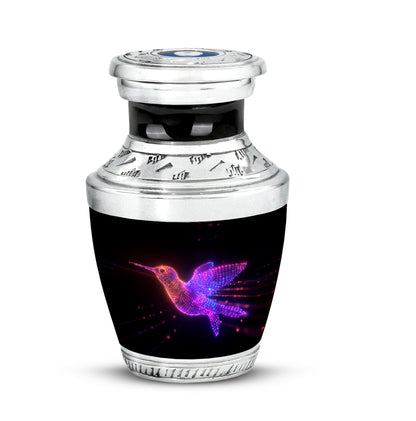 Black Serene Hummingbird Memorial Urn for Ashes - 10-inch, 200 cu in - Yatskia