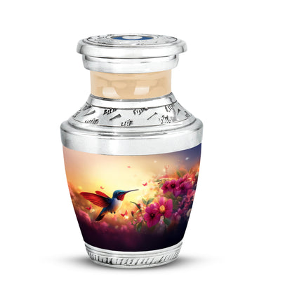 Lustrous Hummingbird Cremation Urns for Human Ashes - Gold 10-inch - Yatskia