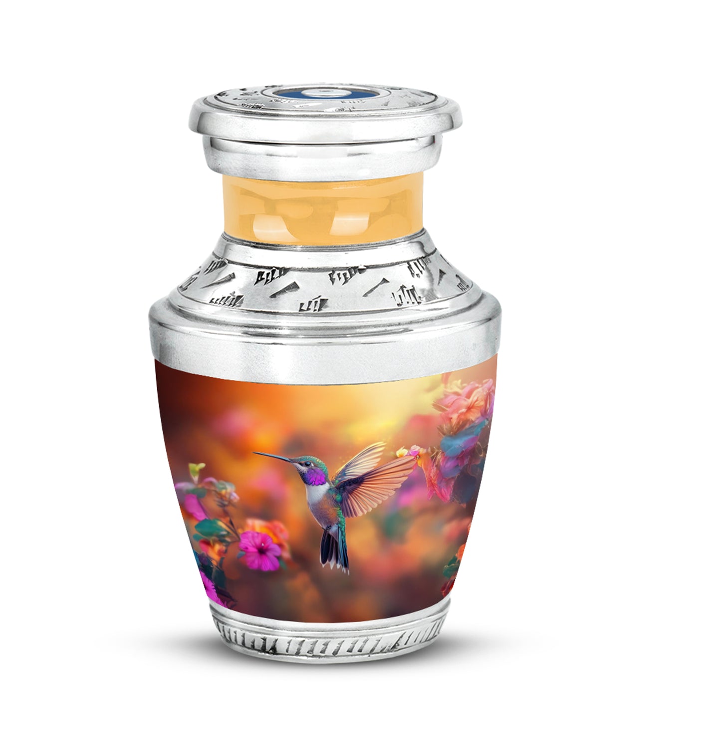 Gold Hummingbird Cremation Urns - Imperial Honor 10-inch, 200 cu in - Yatskia