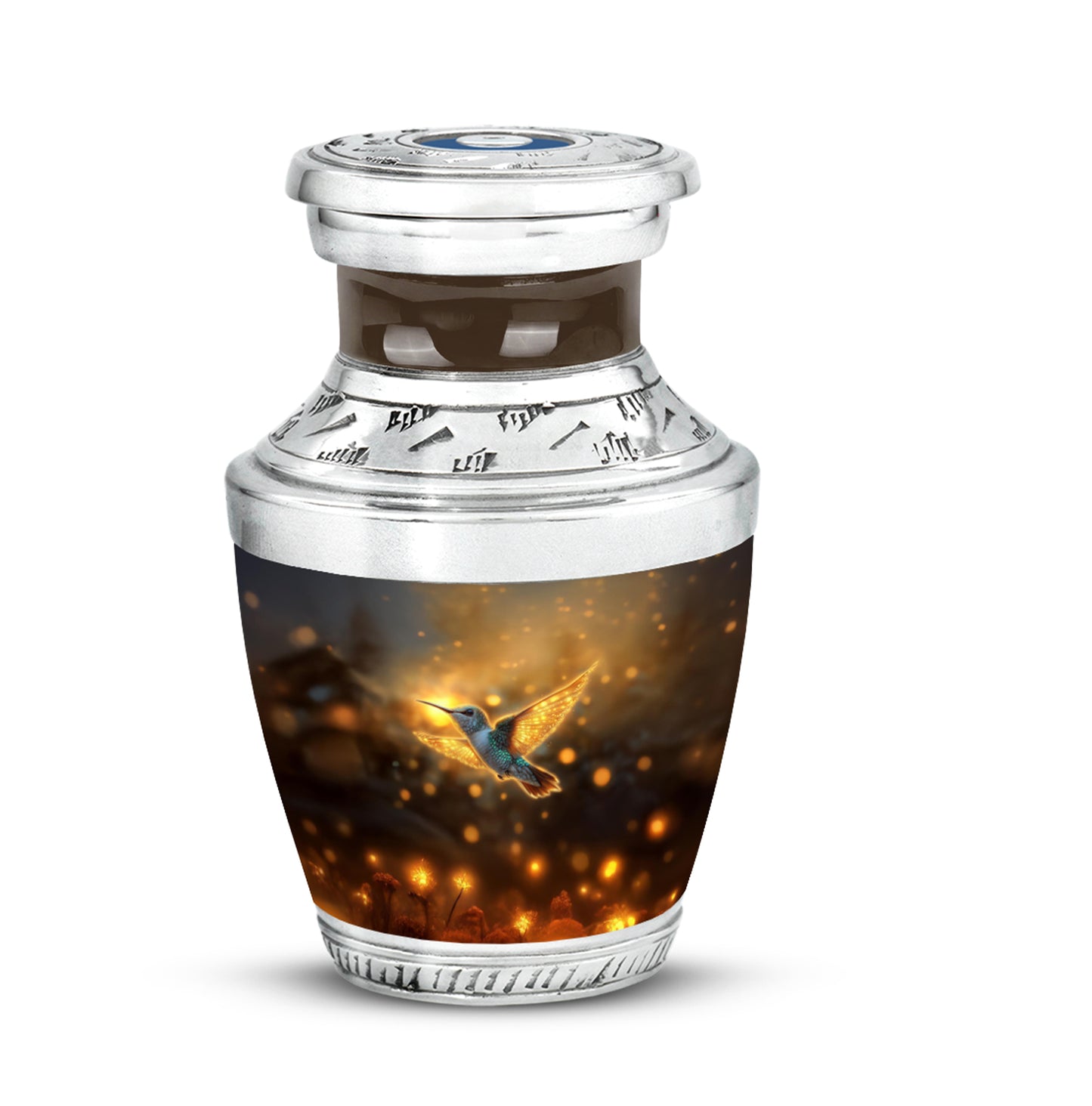 Personalized Hummingbird Cremation Urns - Eminent Gold 10-inch, 200 cu in - Yatskia