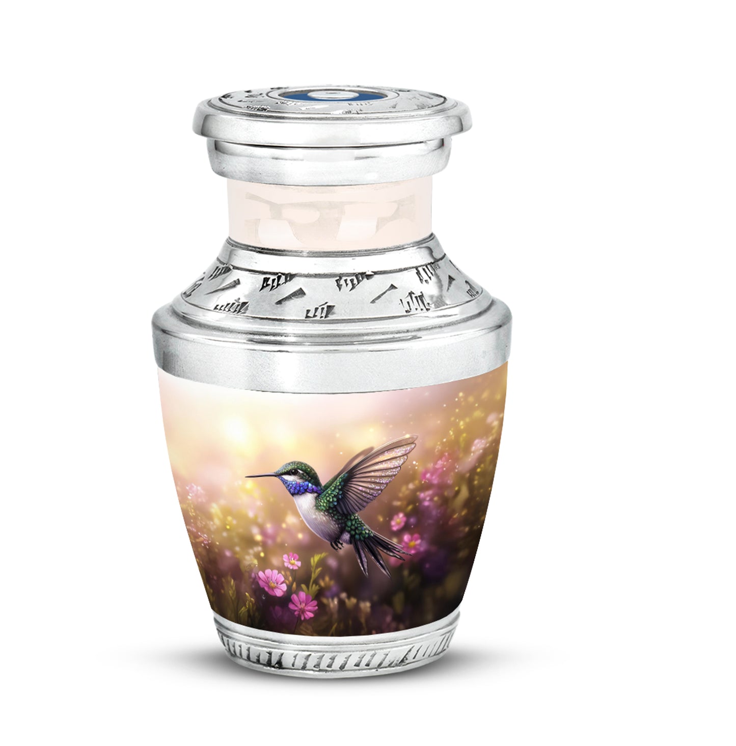 Gold Hummingbird Tribute Cremation Urns for Human Ashes - 10-inch, 200 cu in - Yatskia