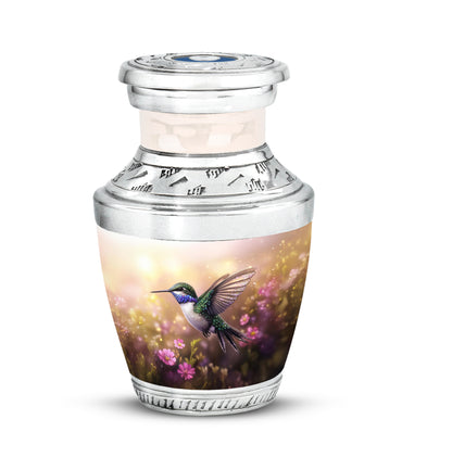 Gold Hummingbird Tribute Cremation Urns for Human Ashes - 10-inch, 200 cu in - Yatskia
