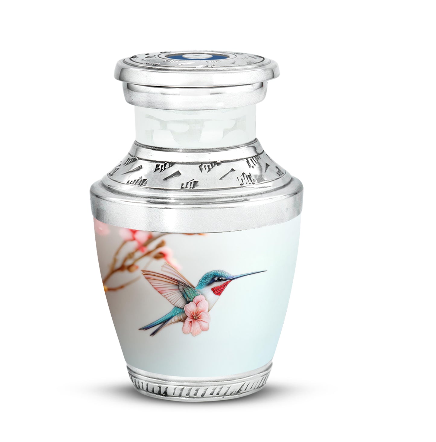 Sublime Hummingbird Cremation Urns for Human Ashes - Silver 10-inch - Yatskia