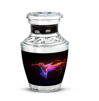 Black Resounding Hummingbird Memorial Urn for Ashes - 10-inch, 200 cu in - Yatskia