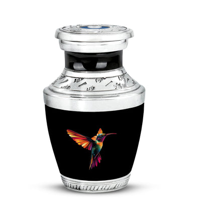 Black Hummingbird Embrace Cremation Urns for Human Ashes - 10-inch, 200 cu in - Yatskia