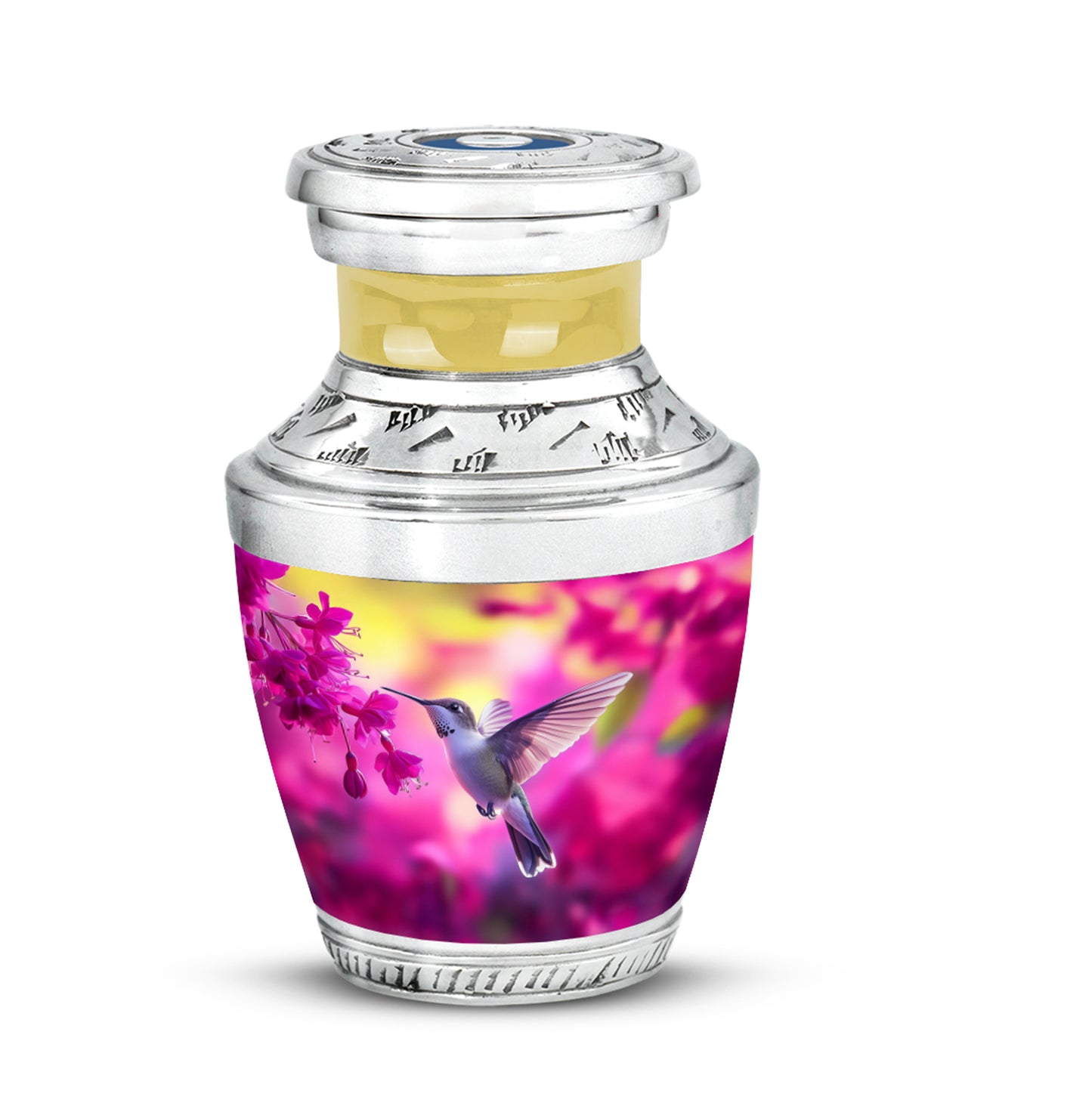Resplendent Pink Hummingbird Cremation Urn for Ashes - 10-inch, 200 cu in - Yatskia