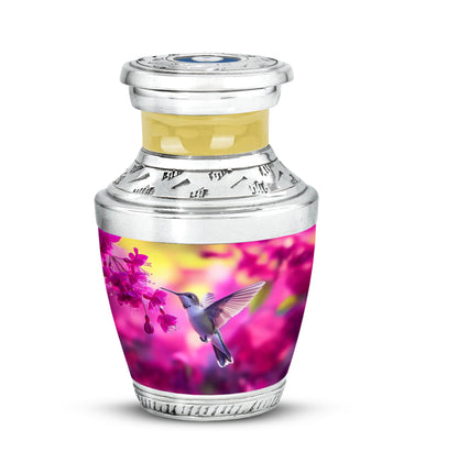 Resplendent Pink Hummingbird Cremation Urn for Ashes - 10-inch, 200 cu in - Yatskia