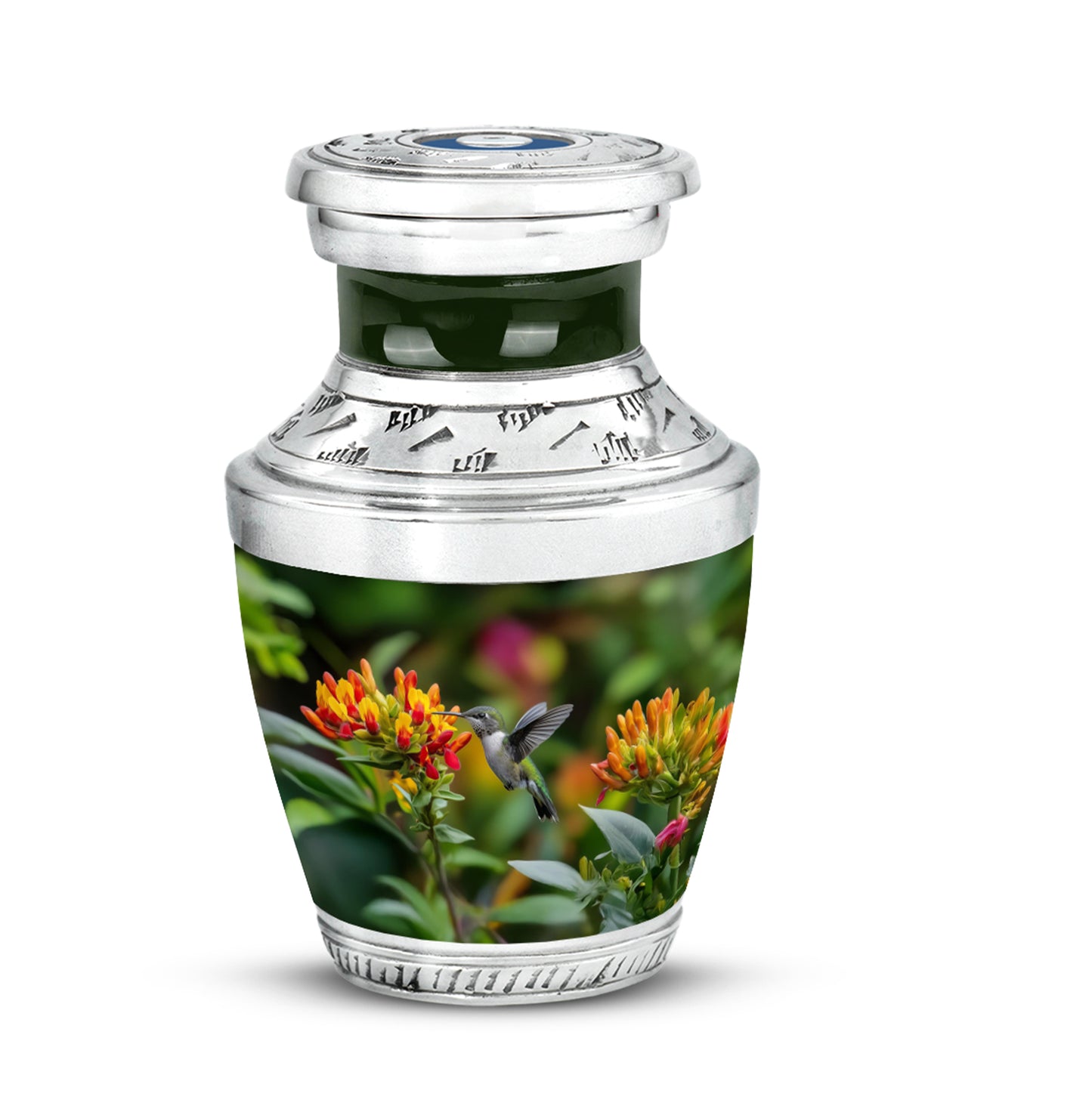 Personalized Seraphic Hummingbird Cremation Urns - Yellow 10-inch, 200 cu in - Yatskia