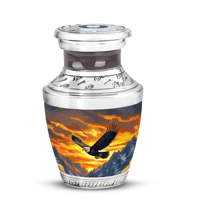 Personalized Eagle Cremation Urns - Pristine Gold 10-inch, 200 cu in - Yatskia