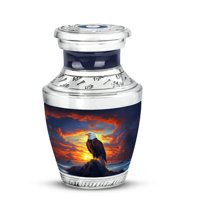 Stunning Blue Eagle Heritage Urn for Human Ashes - 10-inch, 200 cu in - Yatskia