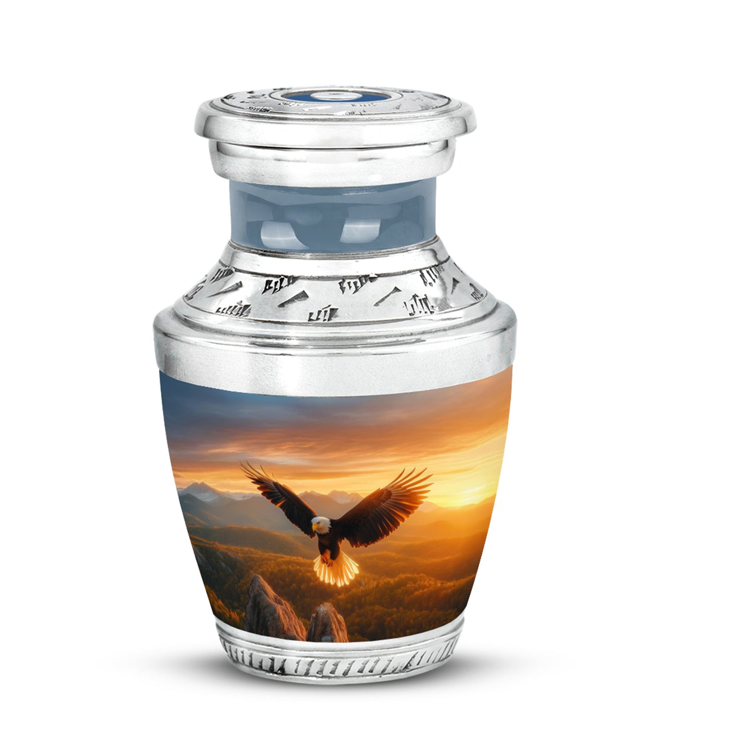 Radiant Eagle Memorial Cremation Urns - Gold 10-inch, 200 cu in - Yatskia