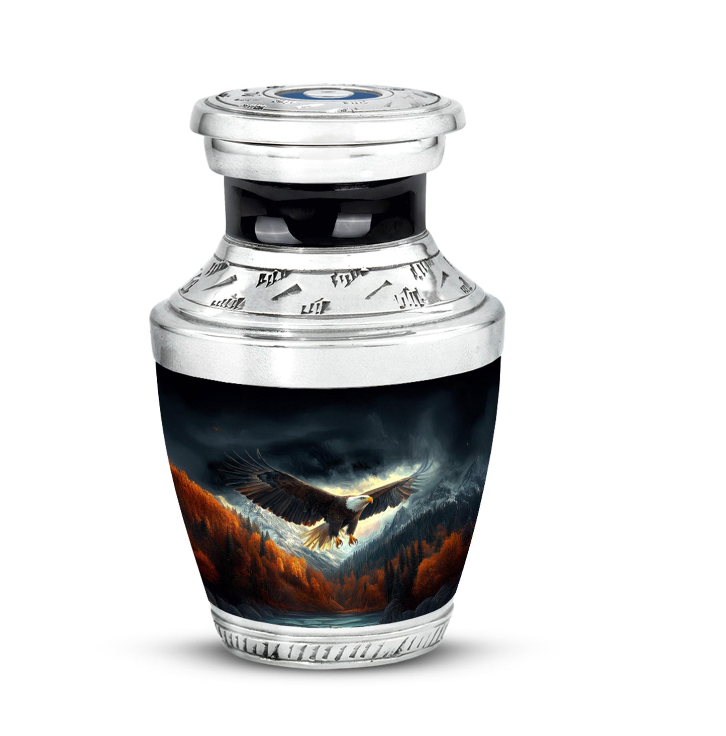 Sublime Eagle Cremation Urns for Human Ashes - Black 10-inch - Yatskia