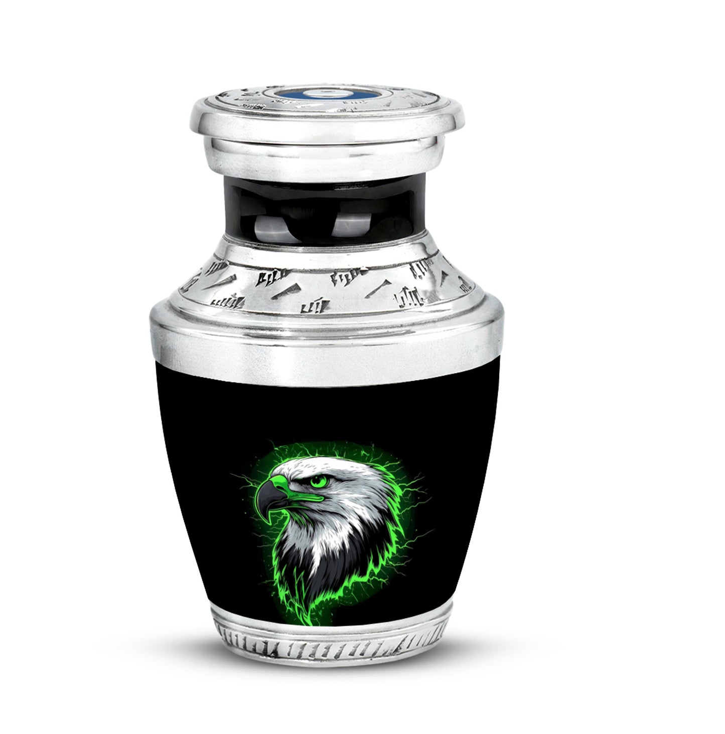 Dignified Black Eagle Cremation Urn for Ashes - 10-inch, 200 cu in - Yatskia