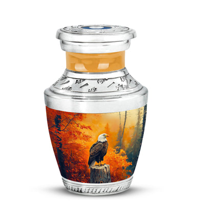 Gold Breathtaking Eagle Memorial Urn for Ashes - 10-inch, 200 cu in - Yatskia