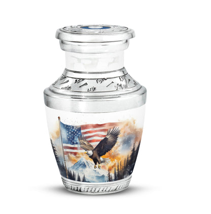 Silver Eagle Sanctuary Cremation Urns for Human Ashes - 10-inch, 200 cu in - Yatskia