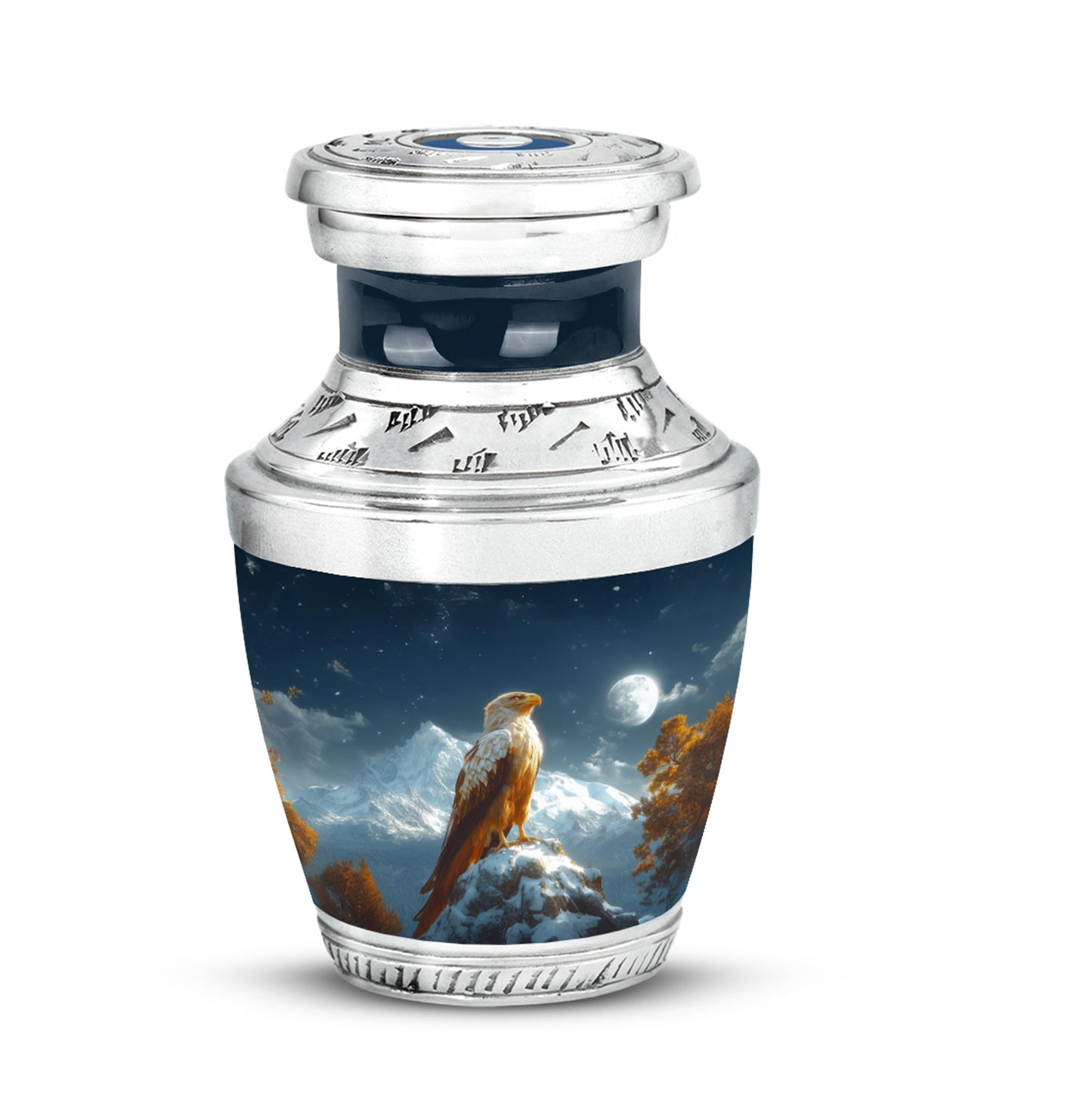 Blue Eagle Passage Cremation Urns for Human Ashes - 10-inch, 200 cu in - Yatskia