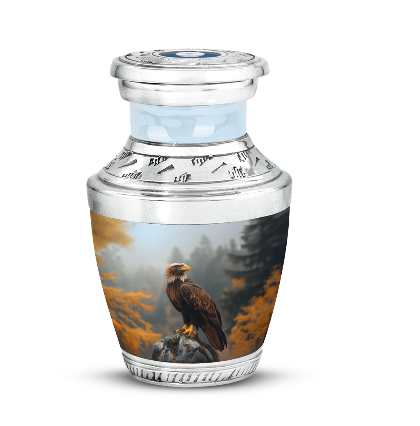 Black Breathtaking Eagle Memorial Urn for Ashes - 10-inch, 200 cu in - Yatskia