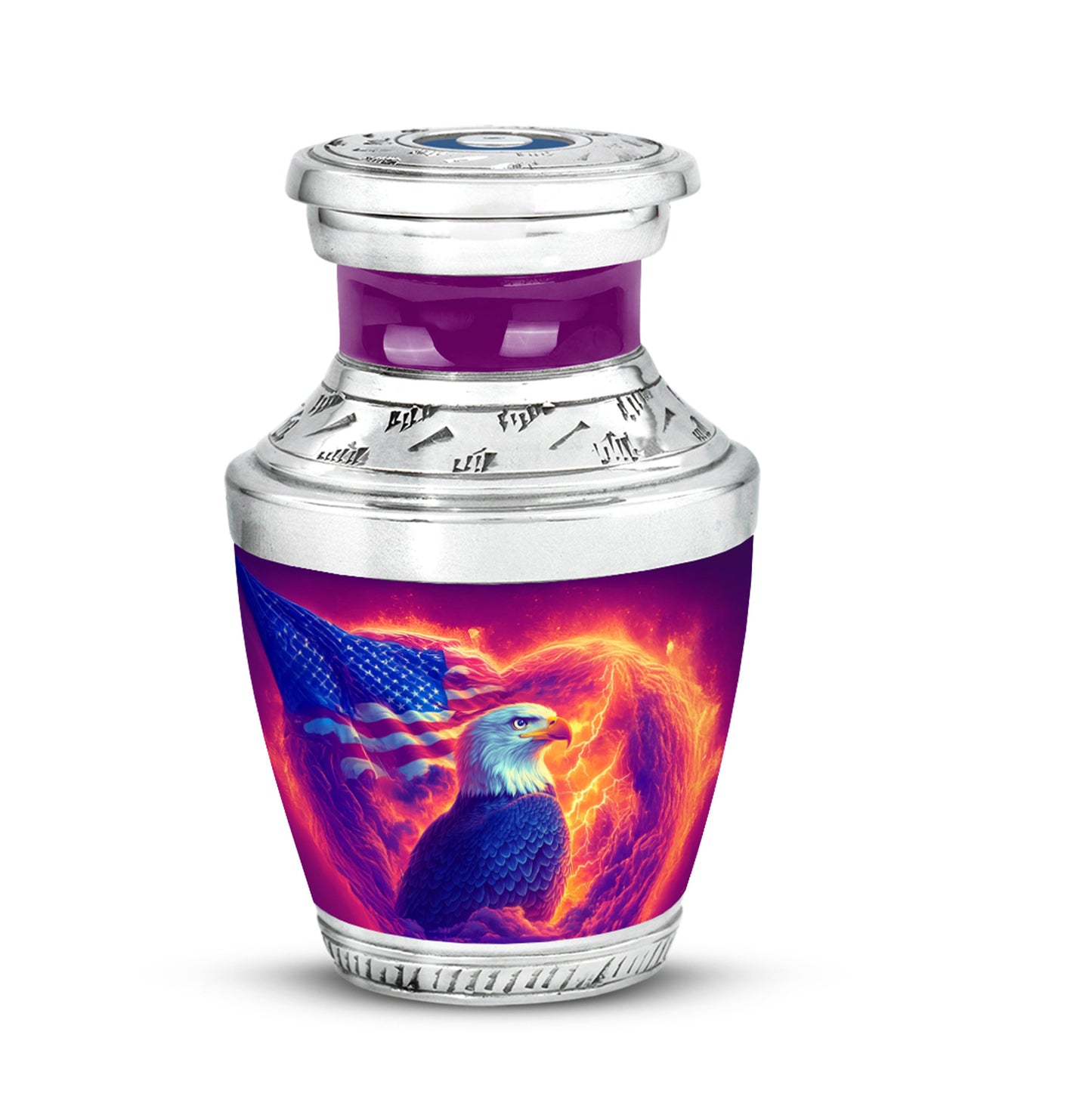 Personalized Magnificent Eagle Cremation Urns - Pink 10-inch, 200 cu in - Yatskia