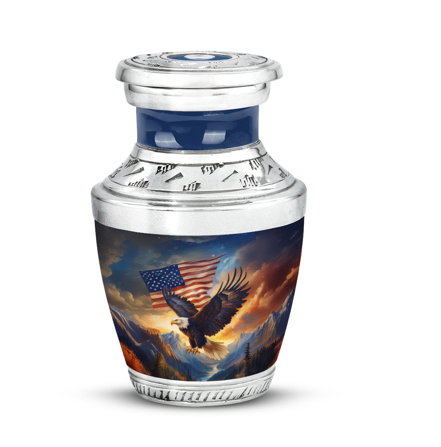 Blue Eagle Sentinel Cremation Urns for Human Ashes - 10-inch, 200 cu in - Yatskia